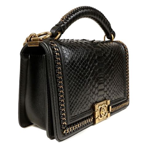 chanel boy python black price|Chanel boys bag price.